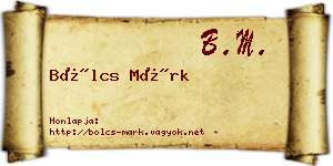 Bölcs Márk névjegykártya
