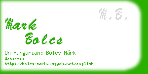 mark bolcs business card